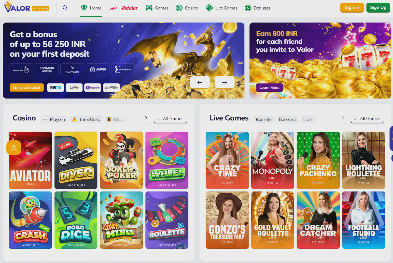 Valor Bet Casino | Big Wins Await You